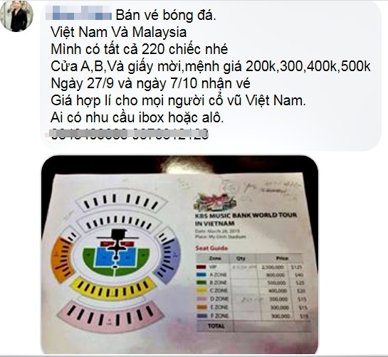 Vé xem Việt Nam vs Malaysia bị hét giá... 'cắt cổ'