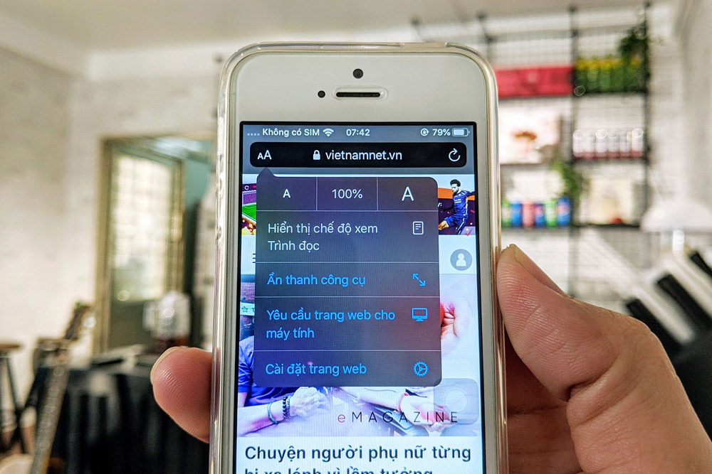 Mẹo ẩn thanh địa chỉ và thanh công cụ khi cuộn trang web trên Safari của iOS 13