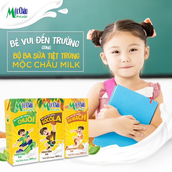 Mộc Châu Milk ra mắt Bộ ba Sữa tươi Năng lượng dành cho trẻ em