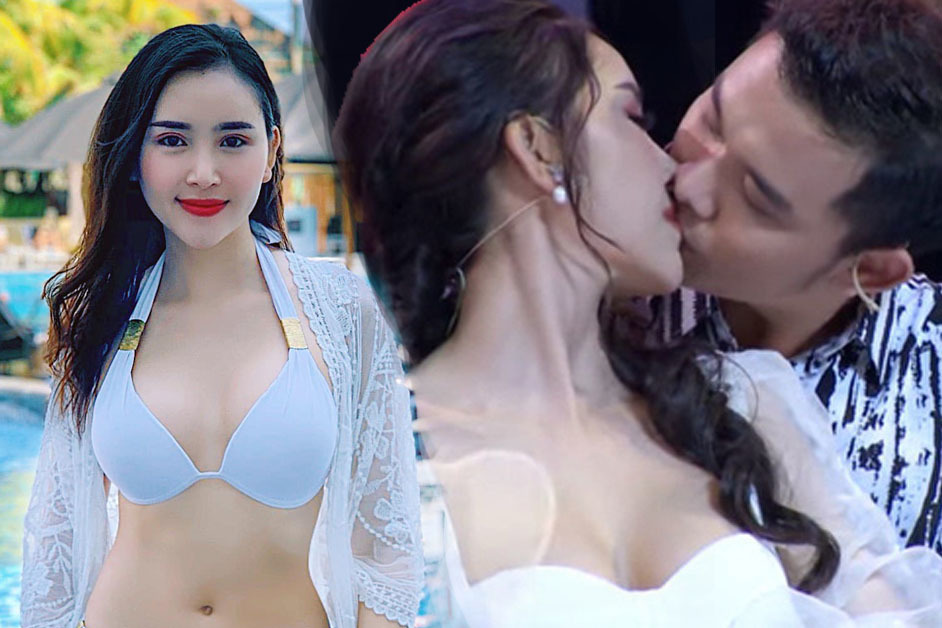 Hoa khôi hôn say đắm trai lạ trên truyền hình lên tiếng giải thích sau khi bị chỉ trích
