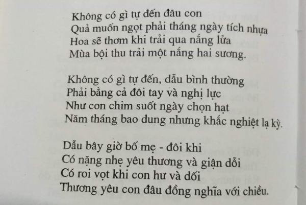 Lời  dặn con chạm cảm xúc khiến nhiều người bật khóc