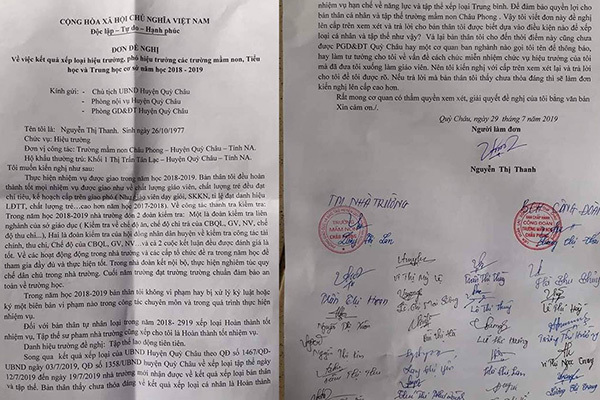 Hiệu trưởng ở Nghệ An tử vong từng 2 lần gửi đơn thư