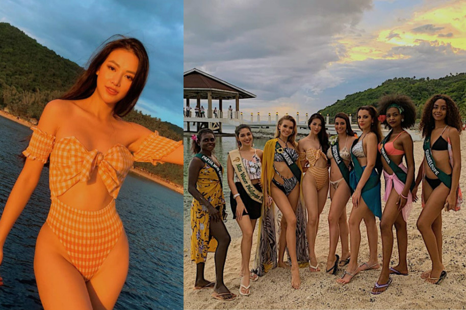 Phương Khánh gợi cảm lấn át thí sinh Hoa hậu Trái đất khi diện bikini