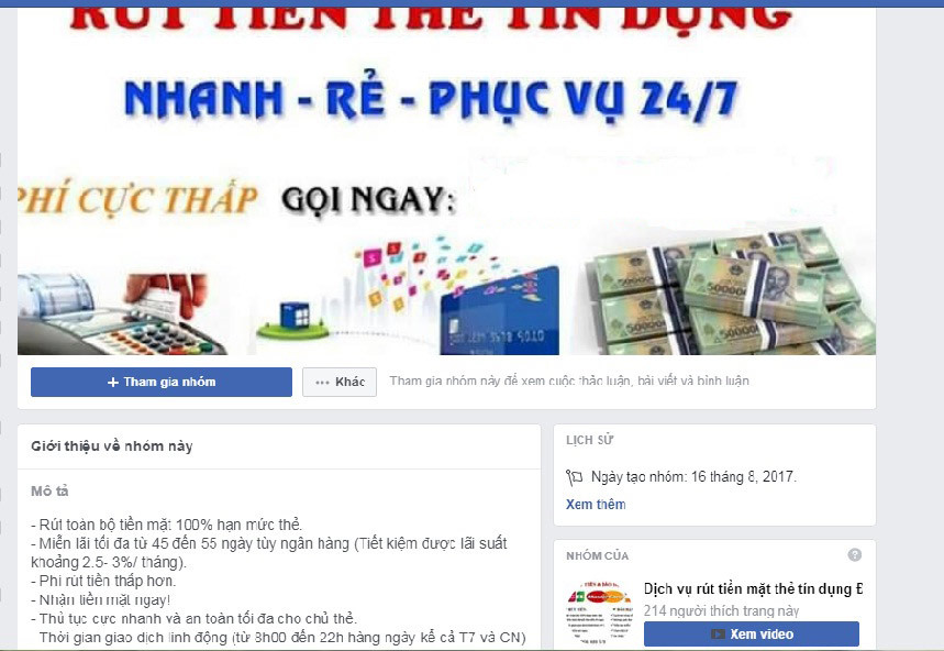 Tràn lan dịch vụ rút tiền mặt từ thẻ tín dụng dù chưa được pháp luật cho phép