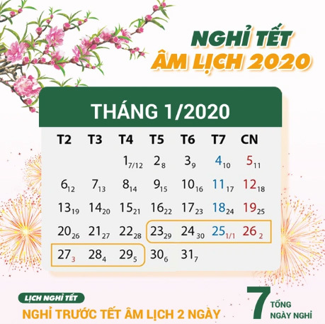 Chính phủ thông qua lịch nghỉ Tết Canh Tý 2020