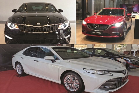 Sedan hạng D: Toyota Camry  tăng khủng,&nbsp;Mazda 6 dậm chân tại chỗ