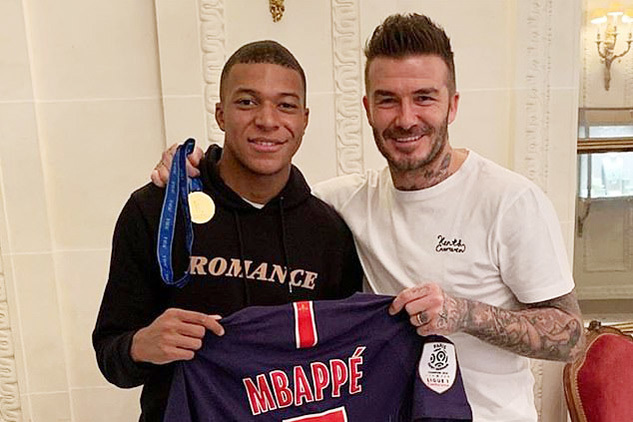 Beckham đánh quả lớn với Kylian Mbappe