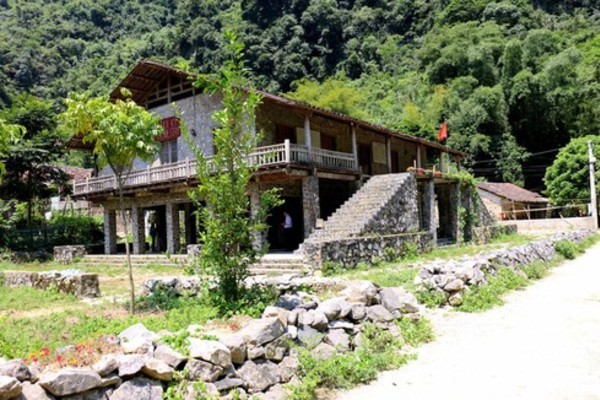 Rock stilt houses of Tay ethnic people in Cao Bang province