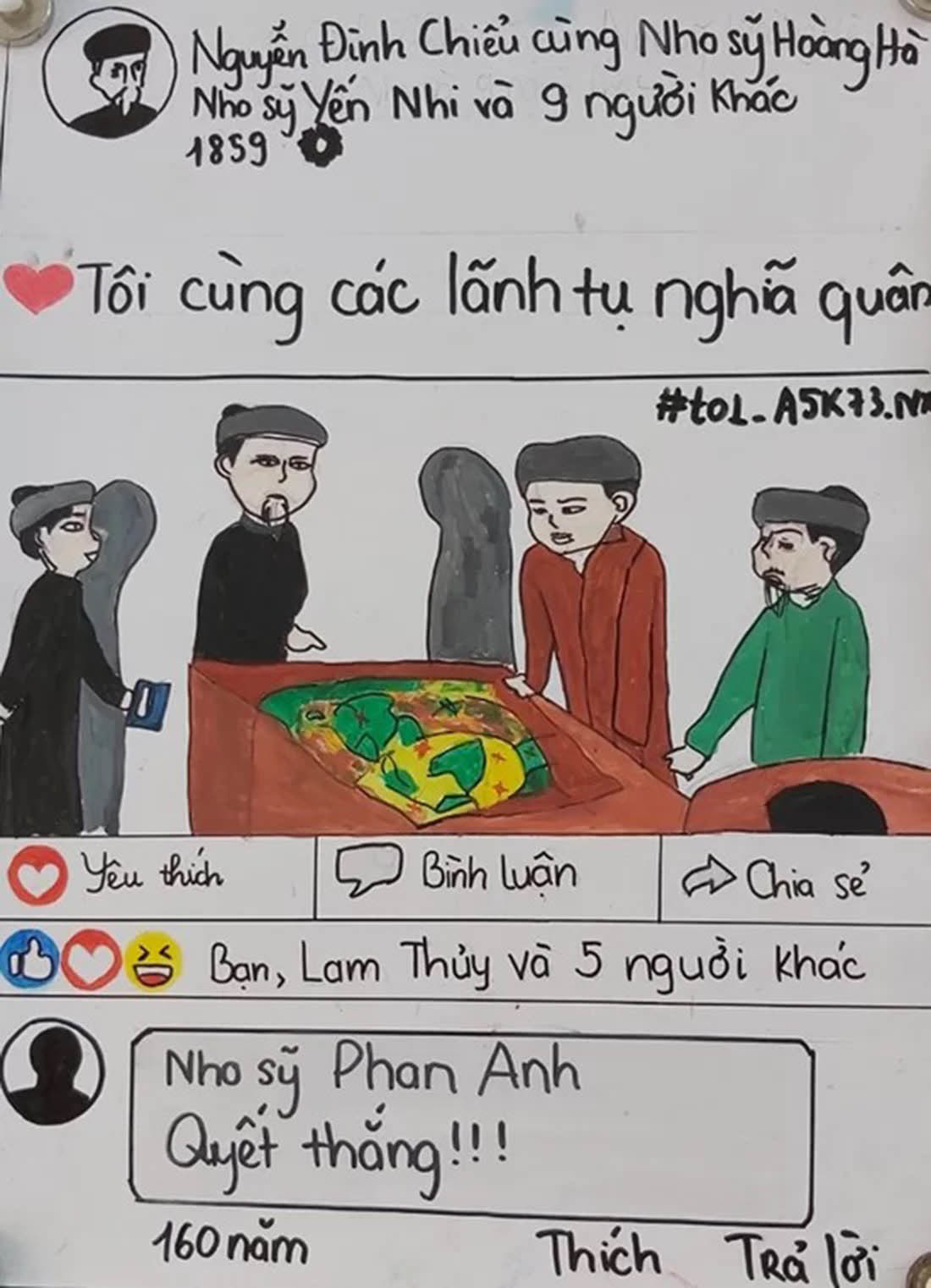 Bất ngờ Facebook nhà thơ Nguyễn Đình Chiểu do học sinh lập