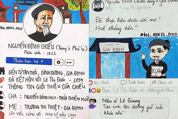 Bất ngờ Facebook nhà thơ Nguyễn Đình Chiểu do học sinh lập