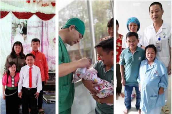 Niềm vui vỡ òa trước cửa phòng sinh của cặp vợ chồng ‘tí hon’ ở Phú Thọ