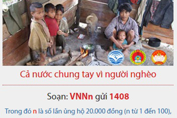 Cổng tin nhắn 1408: Cả nước chung tay vì người nghèo