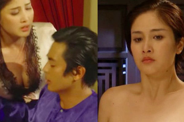 Thảo Trang mặc đồ bảo hộ khi đóng cảnh nóng 'Tiếng sét trong mưa'