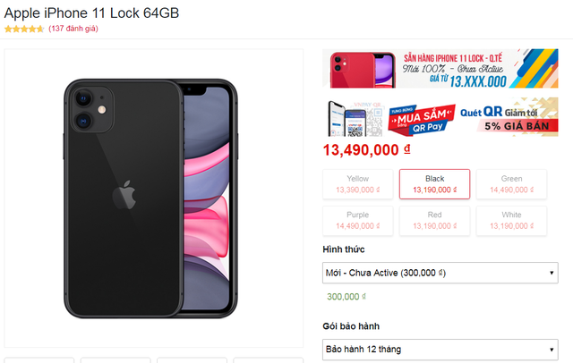 iPhone 11 khóa mạng Mỹ gây 'sốt' ở Việt Nam, giá hơn 13 triệu