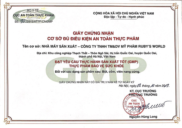 Ruby’s World  Group khánh thành nhà máy Thực phẩm chức năng đạt tiêu chuẩn GMP