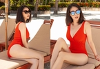 Hoa hậu 3 con Hà Kiều Anh diện bikini khoe dáng đẹp lấn át cảnh ở tuổi 43