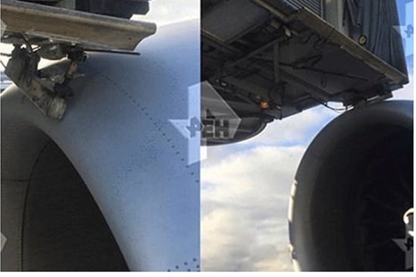 Máy bay Vietnam Airlines bị ống lồng sân bay Nga đâm thủng động cơ