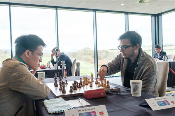 Vietnamese grandmasters Liem, Son takes positive results at Grand Swiss