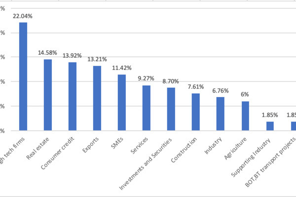 Real estate loans make up 1/5 of total outstanding loans in Vietnam