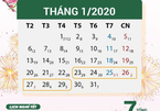 Tết Nguyên đán Canh Tý 2020 chính thức được nghỉ 7 ngày