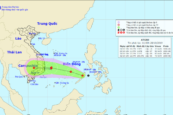 Áp thấp nhiệt đới khả năng mạnh thành bão vào Biển Đông