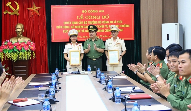 Bộ Công an có tân nữ Phó cục trưởng Cục Pháp chế và CCHC, Tư pháp