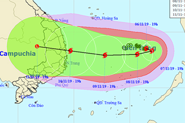 Dự báo thời tiết 7/11, bão số 6 liên tục mạnh thêm, có lúc giật cấp 14