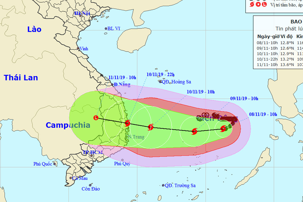 Bão số 6 di chuyển dị thường, ảnh hưởng 7 tỉnh miền Trung
