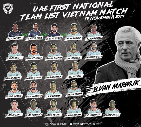 UAE coach names 24-man squad ahead of Vietnam clash
