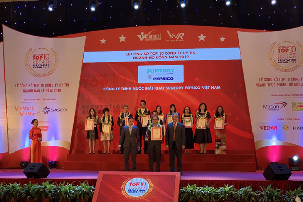 Suntory PepsiCo dẫn đầu top 10 công ty đồ uống không cồn uy tín nhất VN