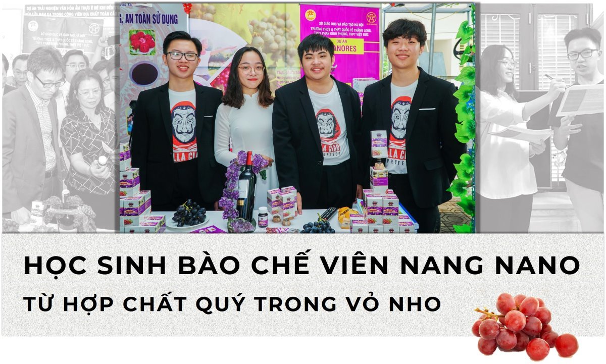 Vietnamese students prepare nano capsules from compound in grapes