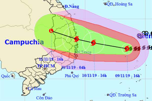 Bão số 6 cách Quảng Ngãi - Khánh Hòa 450km, nguy cơ ngập lụt