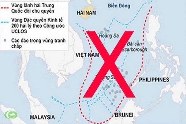 Be careful with imported products featuring China's illegal nine-dash line