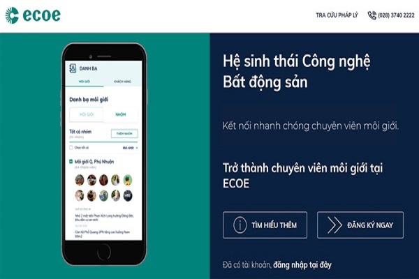 ECOE - nền tảng kết nối cộng đồng chuyên viên BĐS