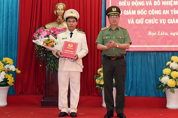 Phó giám đốc Công an Bình Thuận làm Giám đốc Công an Bạc Liêu