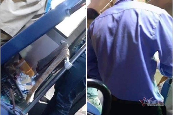 Tiếp viên xe buýt Sài Gòn vo tròn vé vứt sọt rác trước mặt khách