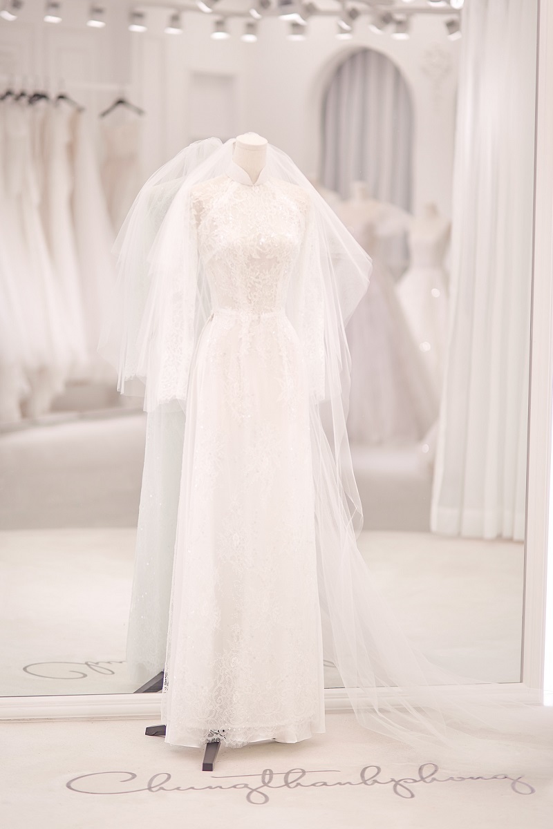 Top 10+ mẫu váy cưới, áo dài màu vàng đồng đầy tinh tế - Ely Wedding