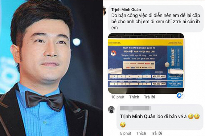 Minh Quân bị mạo danh bán vé trận Việt Nam - Thái Lan