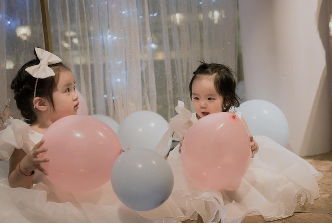 Hai con gái Hoài Lâm xinh như thiên thần trong ngày sinh nhật
