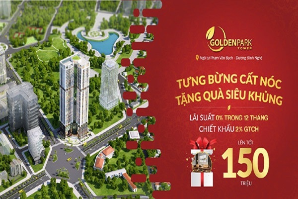 Mở bán đợt cuối dịp cất nóc Golden Park Tower