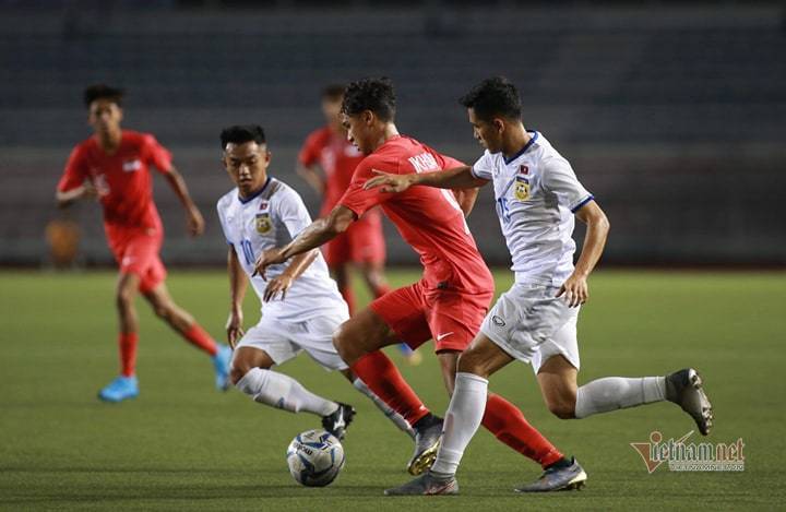 U22 Lào gây bất ngờ khi cầm chân U22 Singapore