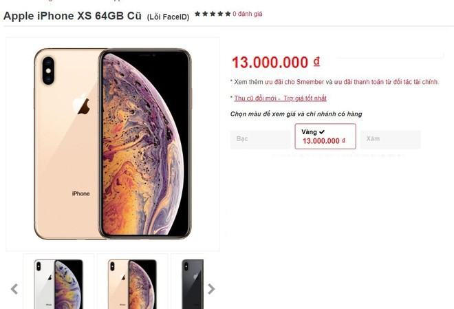 iphone xs max without face id price