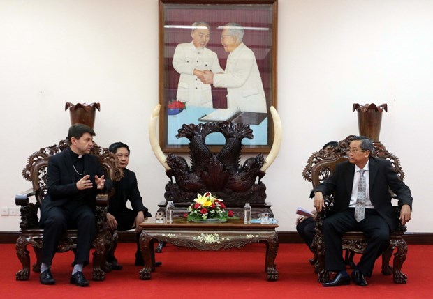 Vatican special envoy Archbishop Marek Zalewski meets An Giang leaders