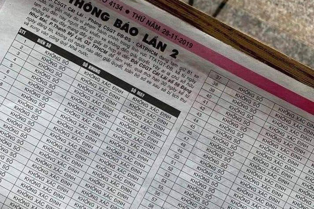 Xe vi phạm bị bỏ rơi, thông báo lạ của Cảnh sát giao thông Cát Lái