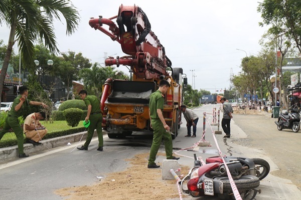 Người đàn ông bị xe bơm bê tông cán tử vong ở Đà Nẵng