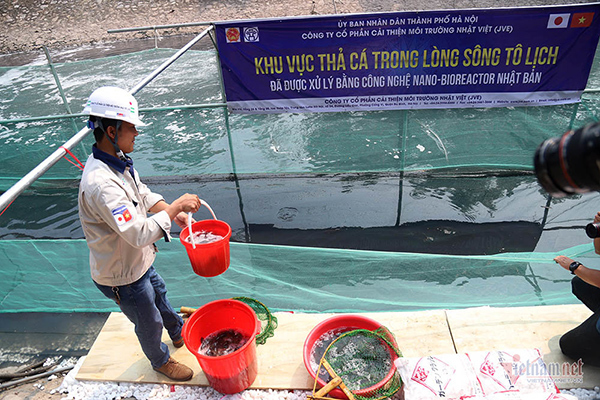 Việc thí điểm công nghệ Nhật trên sông Tô Lịch đạt 6/6 mục tiêu