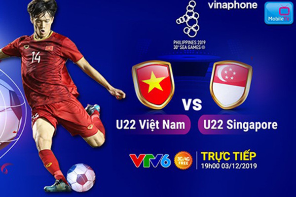 Xem trực tiếp U22 Việt Nam - U22 Singapore trên MobileTV