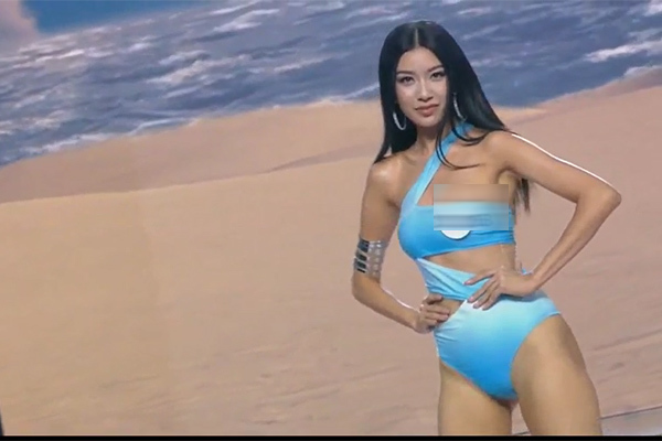 Thúy Vân lộ ngực ở Bán kết Hoa hậu Hoàn vũ Việt Nam
