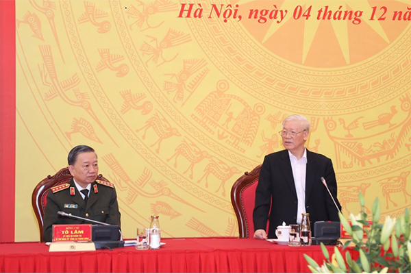 Tổng bí thư, Chủ tịch nước dự hội nghị Ban Thường vụ Đảng ủy Công an TƯ