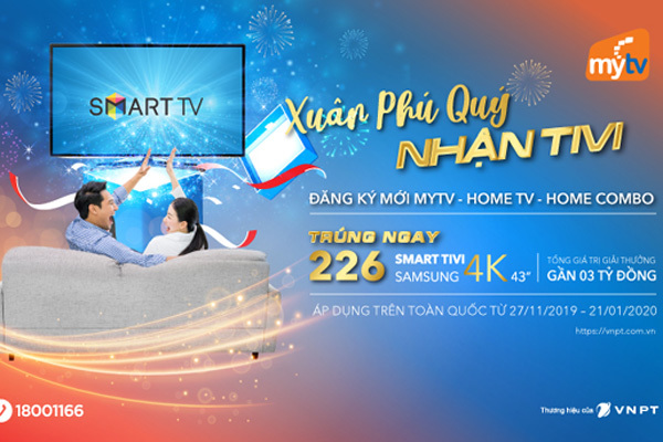 Cuối năm, đăng ký MyTV nhận smart tivi